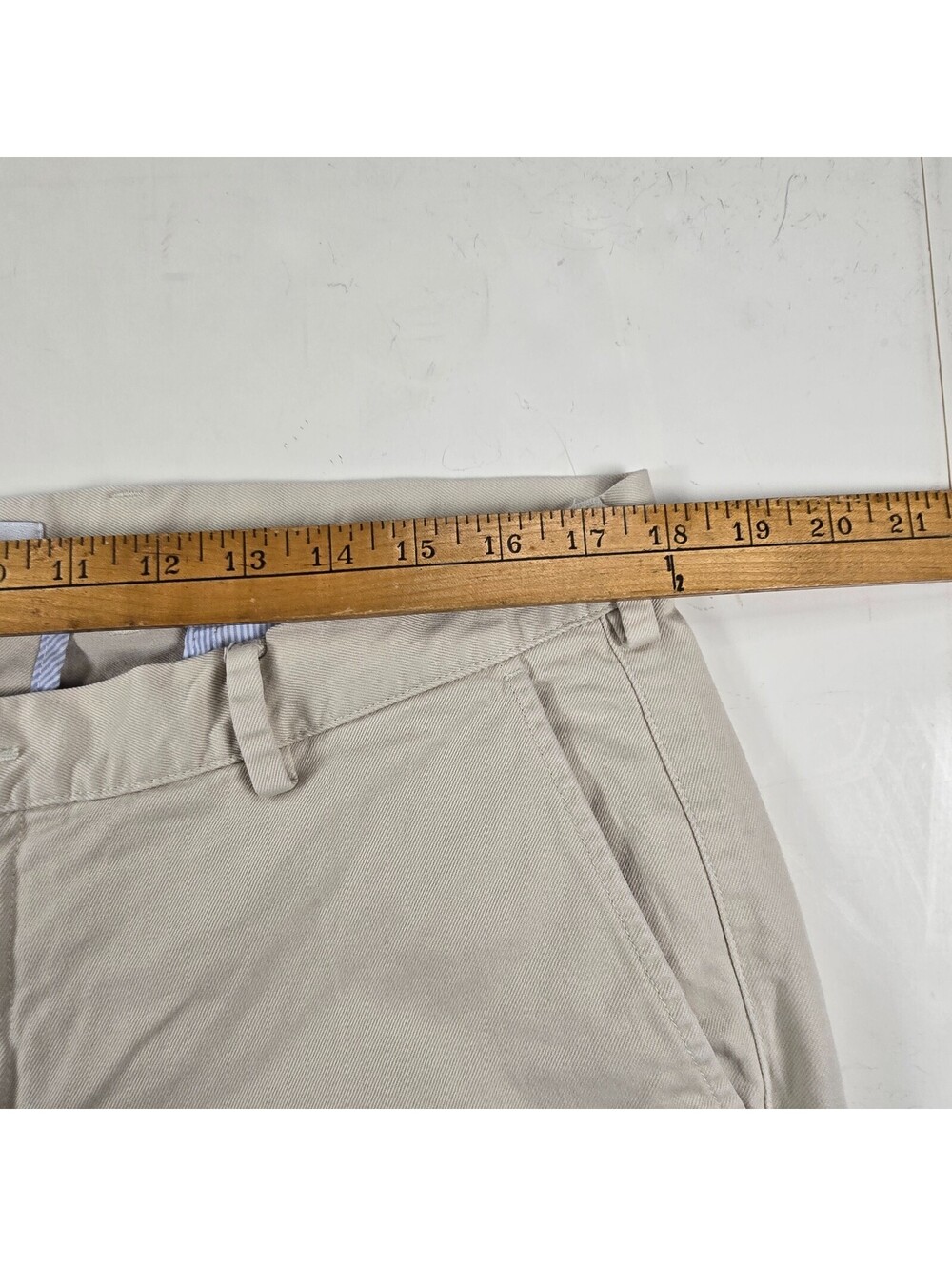 Peter Millar Pant Mens 36x27 Beige Pima Cotton Straight Chino - Picture 9 of 9